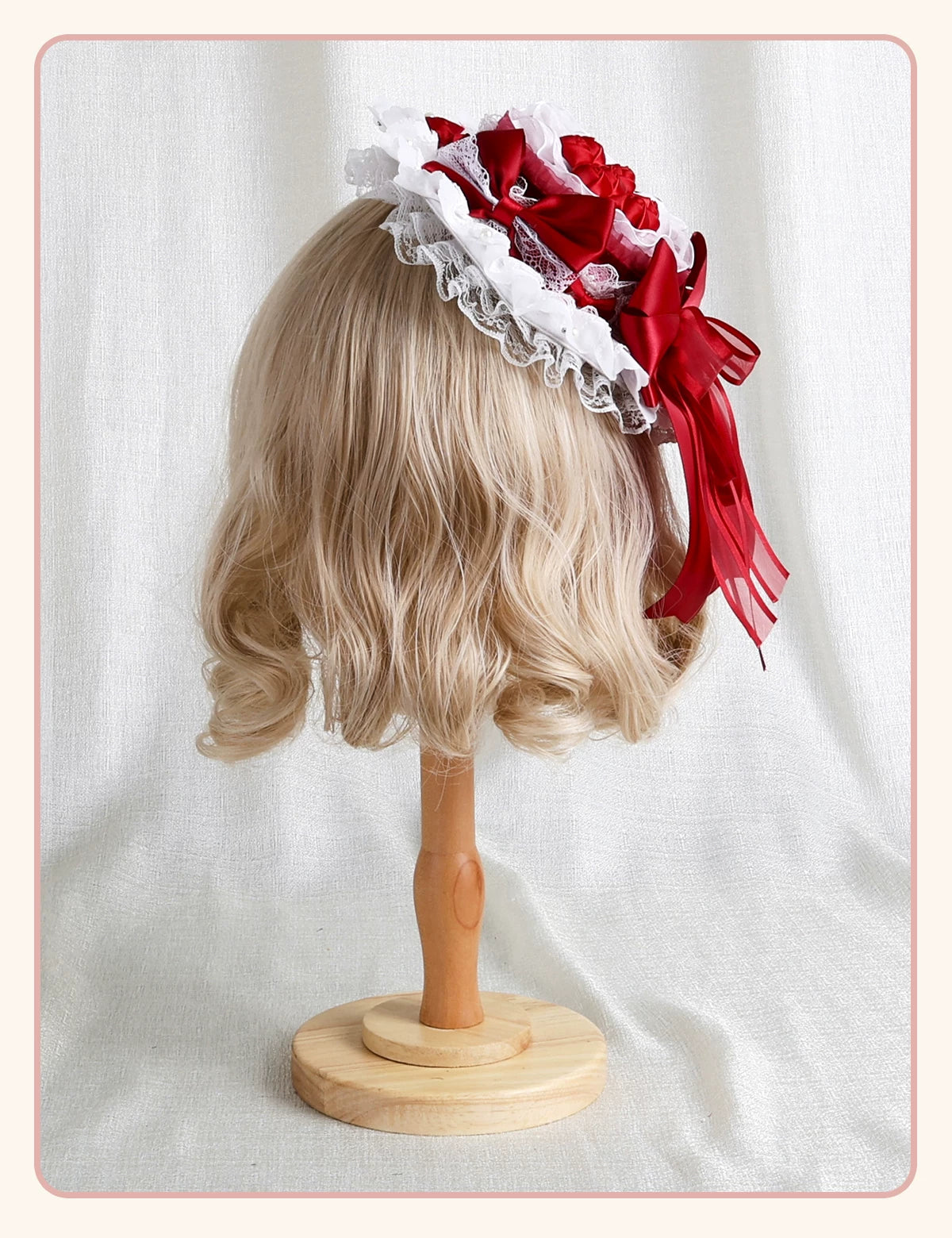 Stardust Rose - Rose Bow Collection - Headwear with red rose motifs