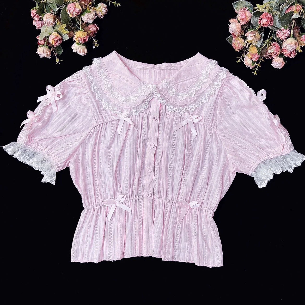 DMFS Lolita - Sweet Lolita Shirt Doll Collar - Blouse High-waisted Innerwear
