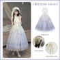 Purple long JSK 3-piece set (JSK + Confession Poem headband + Confession Poem flower bun veil) - Available early / S