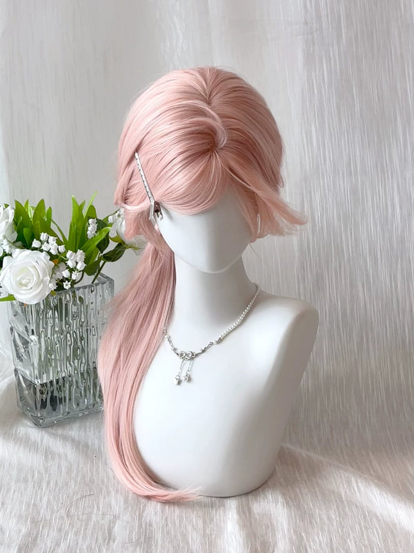 Kunkun Fish sakura-pink layered straight wig - view 1