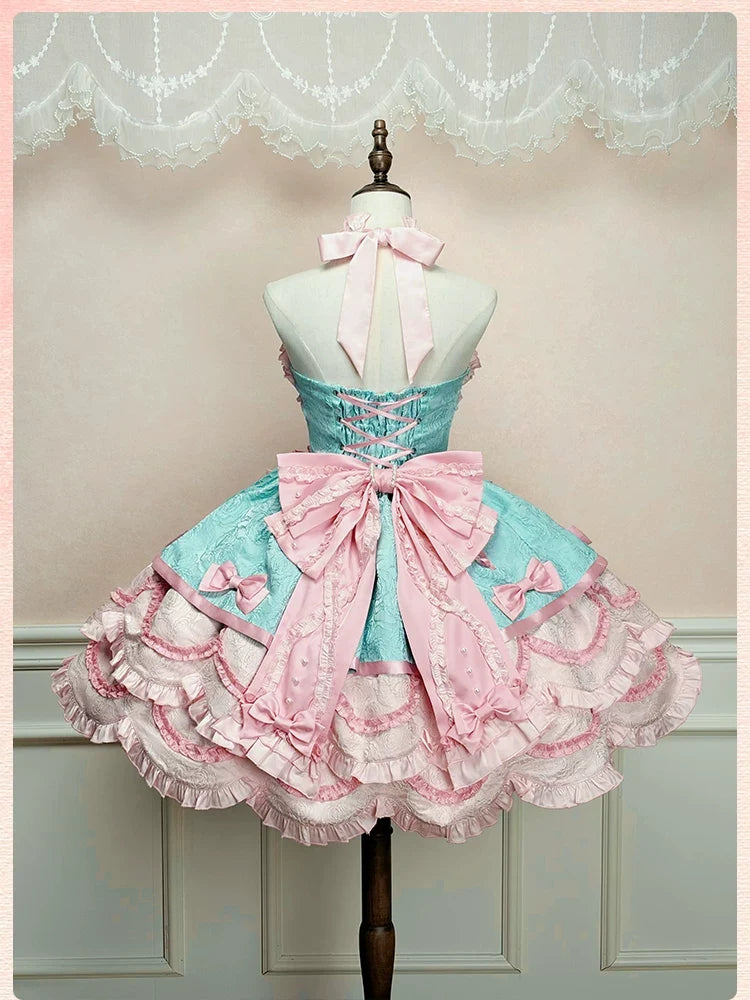 Alice Girl - Sweetheart Petal - Sweet Lolita Petal Hem JSK Dress, Halter Neckline