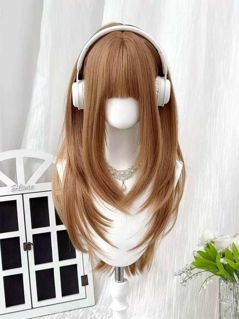 Layered long straight wig in selected colour - view 5
