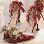 Christmas Ballet Burgundy - 8 cm Heel / 34