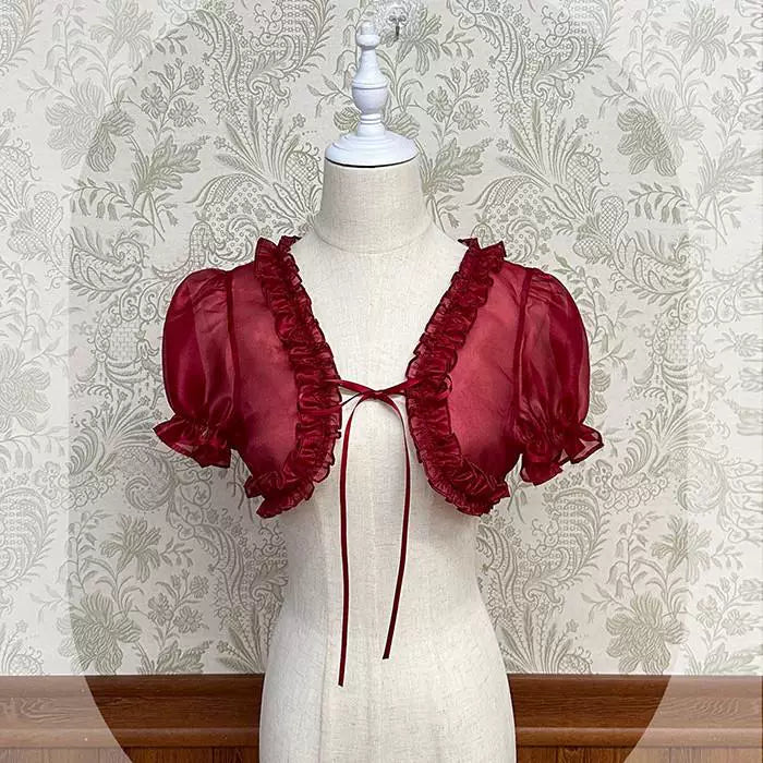 Sweetheart Dream Machine - Sweetheart Season - Short Open-Front Jacket with Ruffled Trim