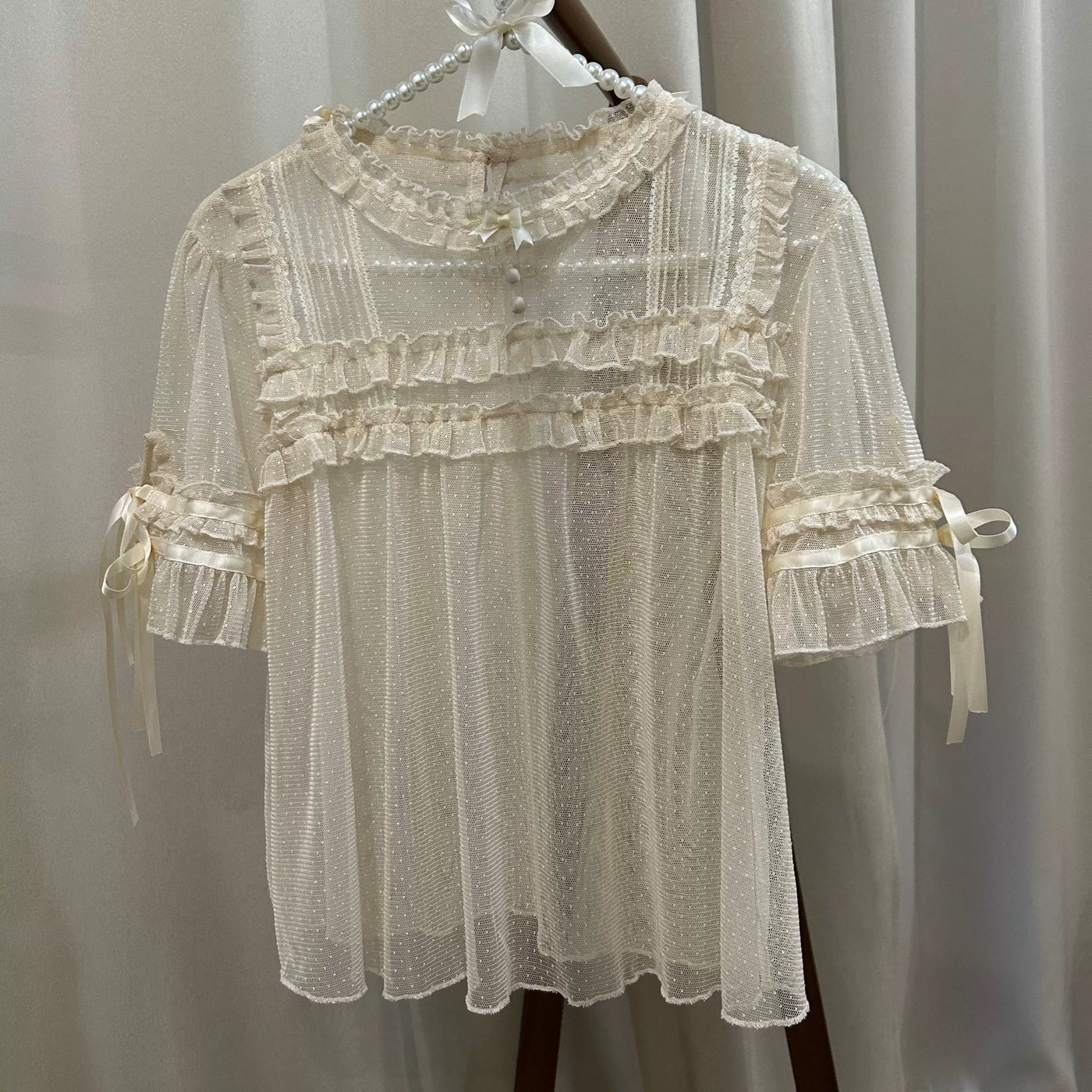 Sweetheart Dream Machine - Glass Candy Paper - Sheer inner top with ruffle trim and short- or long-sleeve options