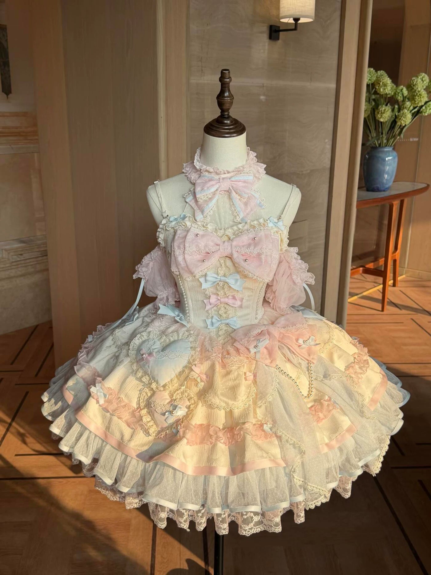 Dream Bunny - Sweetheart Macaron - Pastel JSK dress with layered ruffles