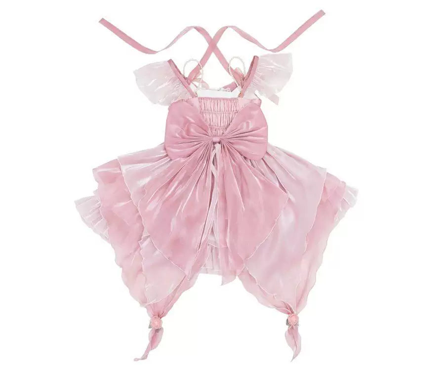 Sweetheart Dream Machine - Little Flower Fairy - Pink JSK with Layered Ruffles and Oversized Bow
