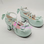 36 / mint green shining (heel back 7.5cm front 3cm )