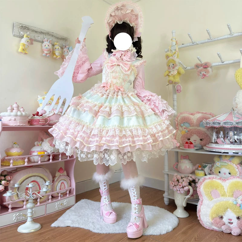 Lady Han Star Love Song Bridal JSK dress by Lolita Fetch, featuring a celestial star pattern and elegant design.