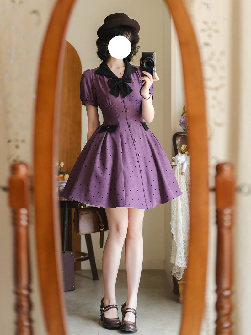 Forest Wardrobe - Forest Polotti - Heart-Print OP Dress - 3