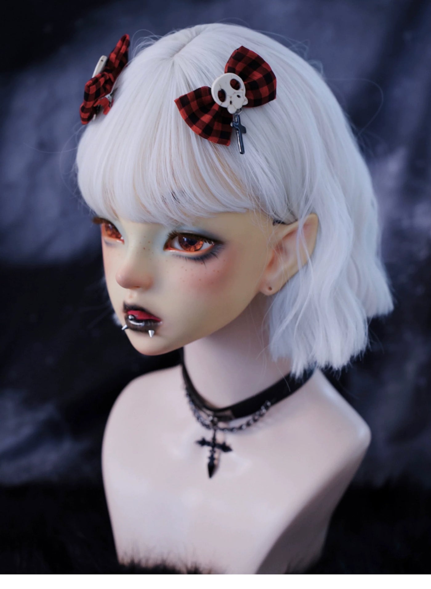 Strange Sugar - Gothic Hair Accessories Set Skulls - Sharks Lolita Clips Headbands Headwear