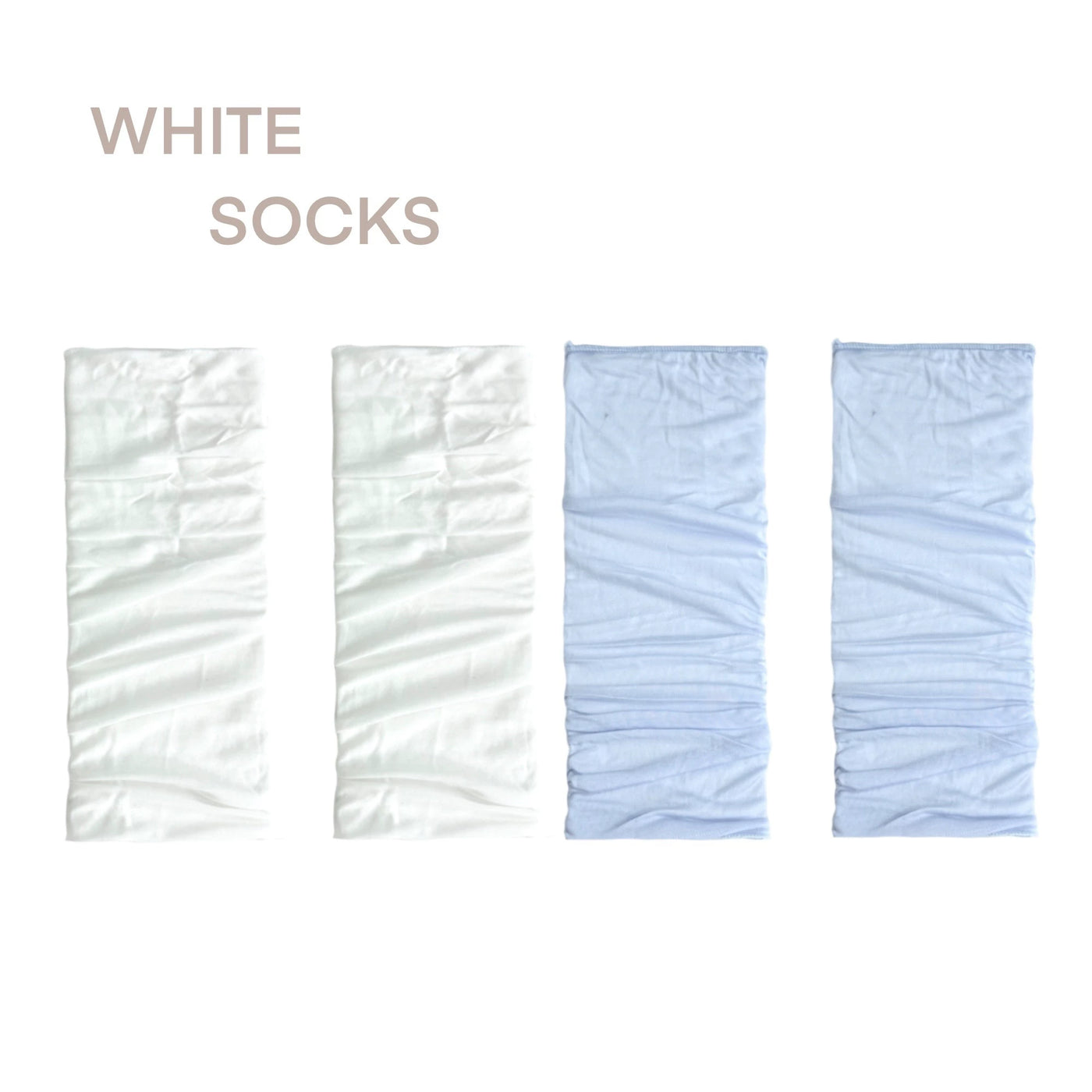 White Socks - K-Style Ballet - Mid-Calf Stirrup Slouch Socks with Gathered Folds