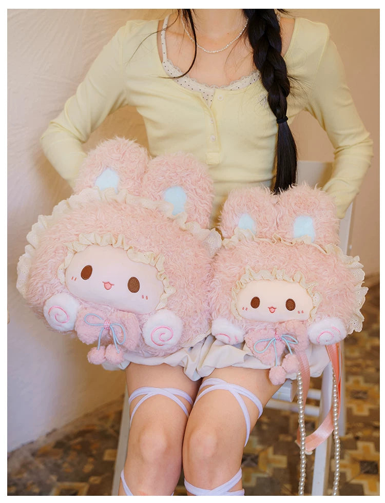 LambGuli - Rubitu Big-Face - Plush Bags and Backpacks with Character Face Motifs