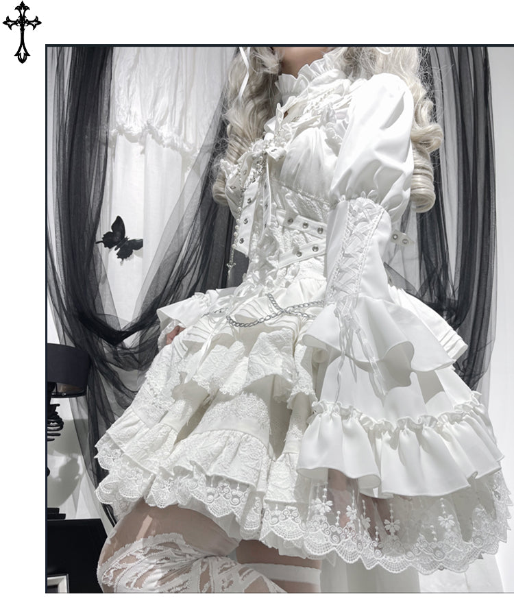 OCELOT - Gothic Lolita Halloween Blouse - Bat Inspired Innerwear