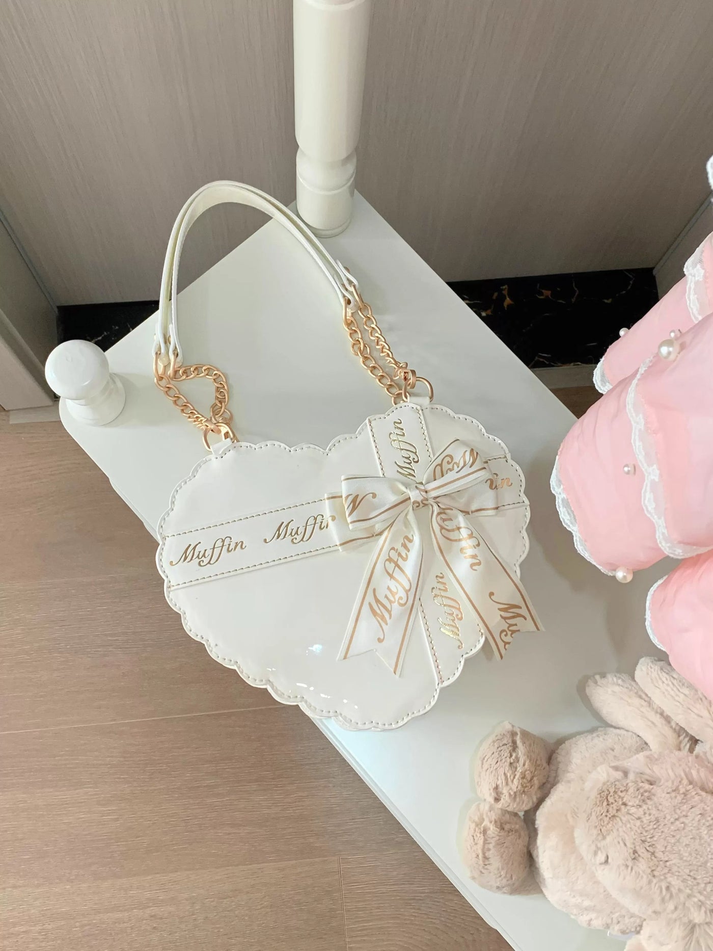 Lolita - Sweet Lolita Heart Bow Bag - Individually Selectable Lolita