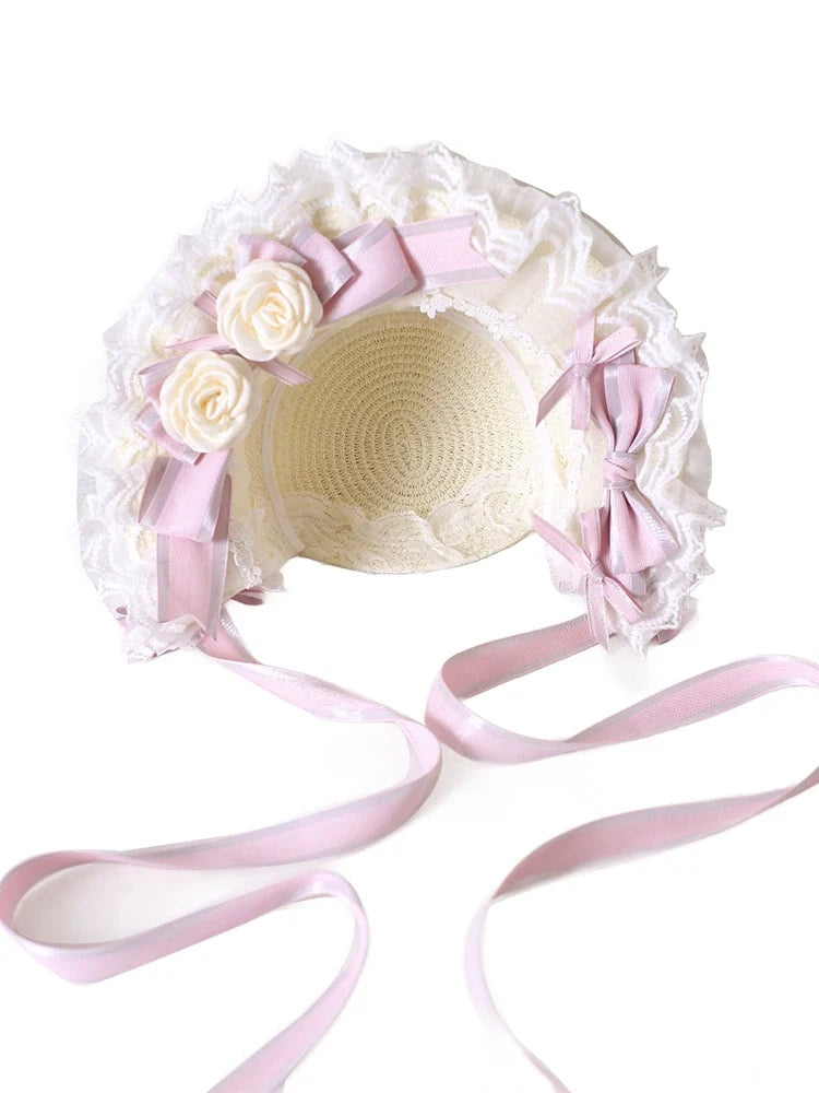 Xiaogui - Sweet Lolita Headdress Pink - Handmade Christmas Accessories Headwear