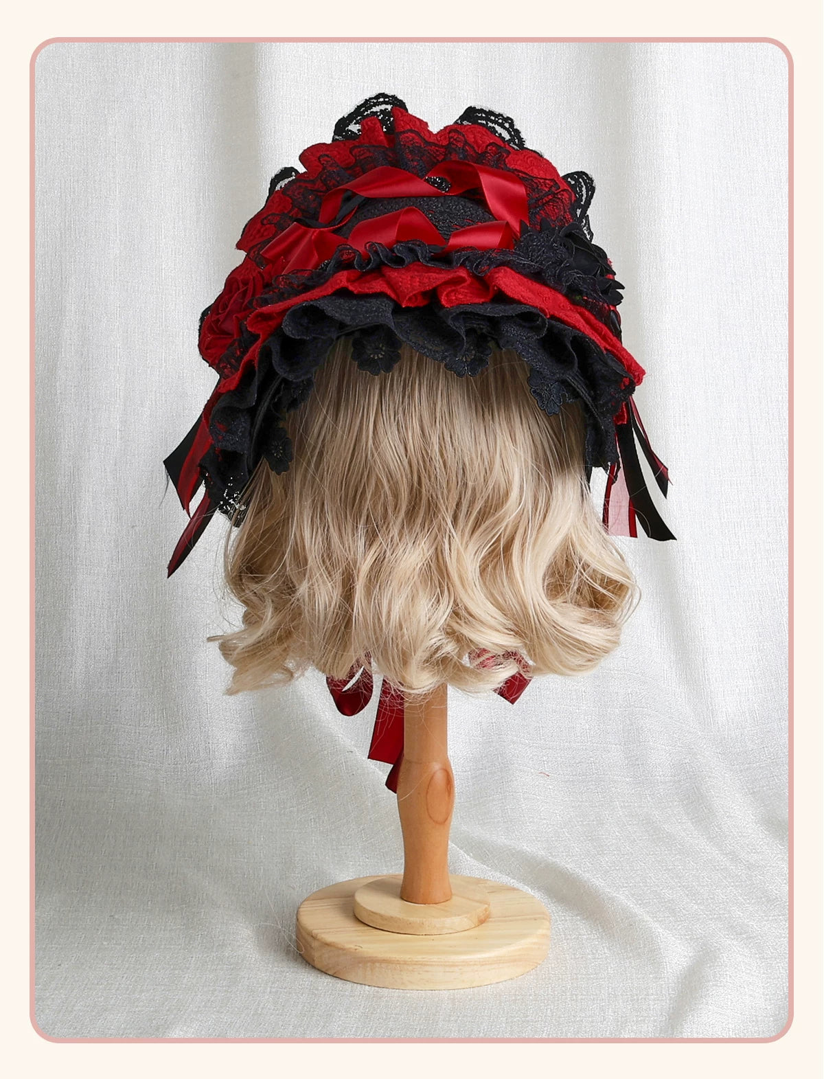 Stardust Rose - Rose Covenant - Lolita Accessories with Red Roses and Black Lace