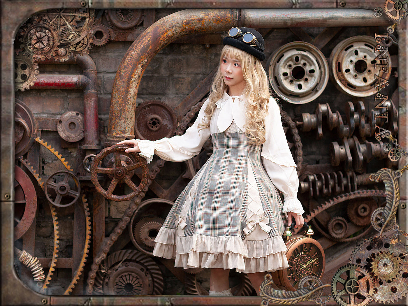 Infanta - Memoirs of Backlight - Elegant Plaid Lolita JSK Dress