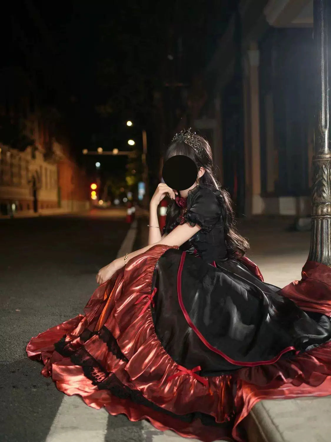 Sweetheart Dream Machine - Bridal Princess - Long Lolita Dress with Tiered Ruffles
