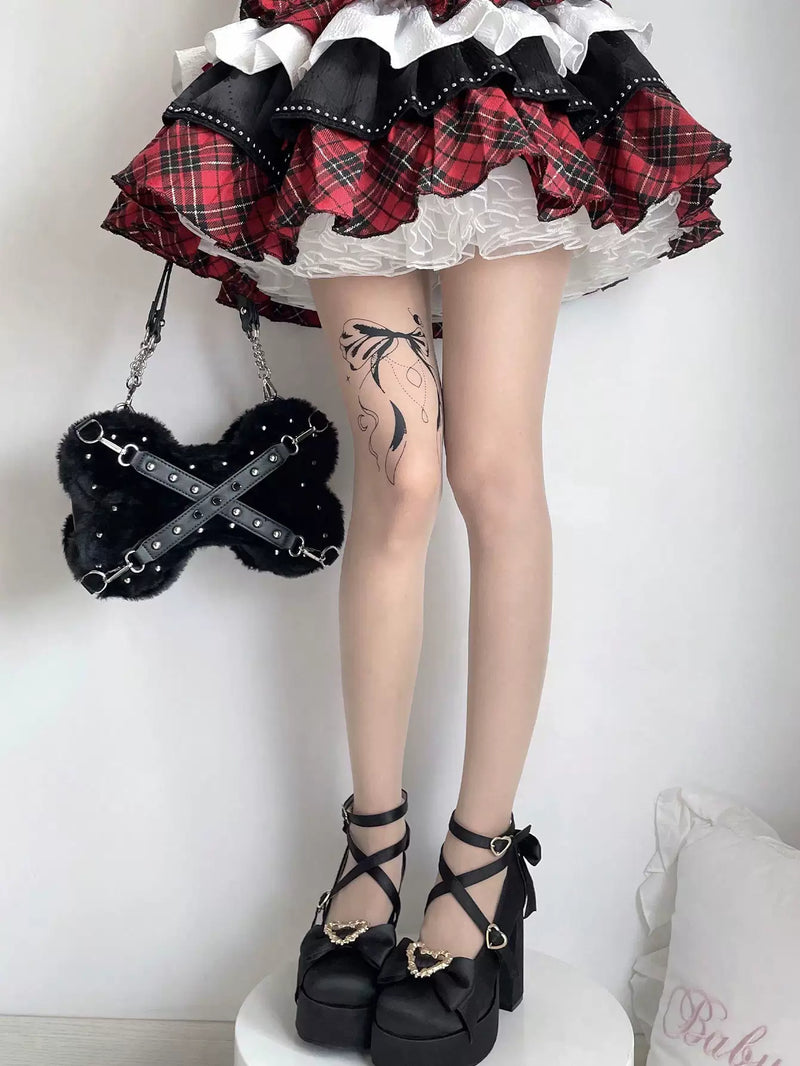 Fantasy Doll - Sweet Star Print - Patterned tights with star motifs