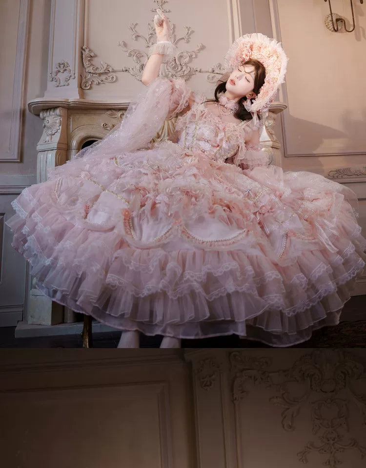 Cat Fairy - Princess on the Run - Misty Pink Lolita JSK