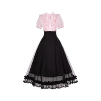 With PUJI - Miss Laura: Moon Viewing - Lolita OP Dress - Black powder long dress - In stock / S
