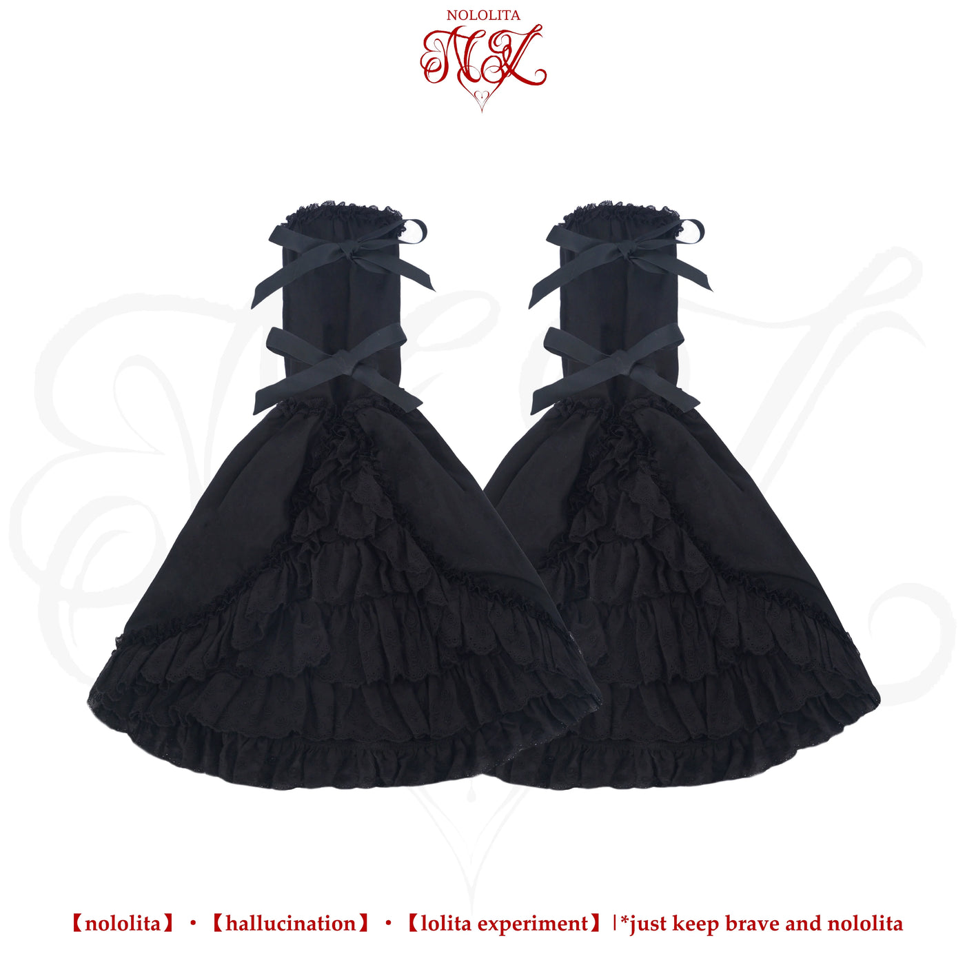 Nololita - Nightingale - Doll-Collar Blouse with Sleeve, Bow Tie and Lace Sock Options - option image