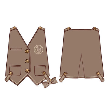 Baozi Pig - Detective Goose - Shirt, Vest and Shorts Coordinate with Bow Details