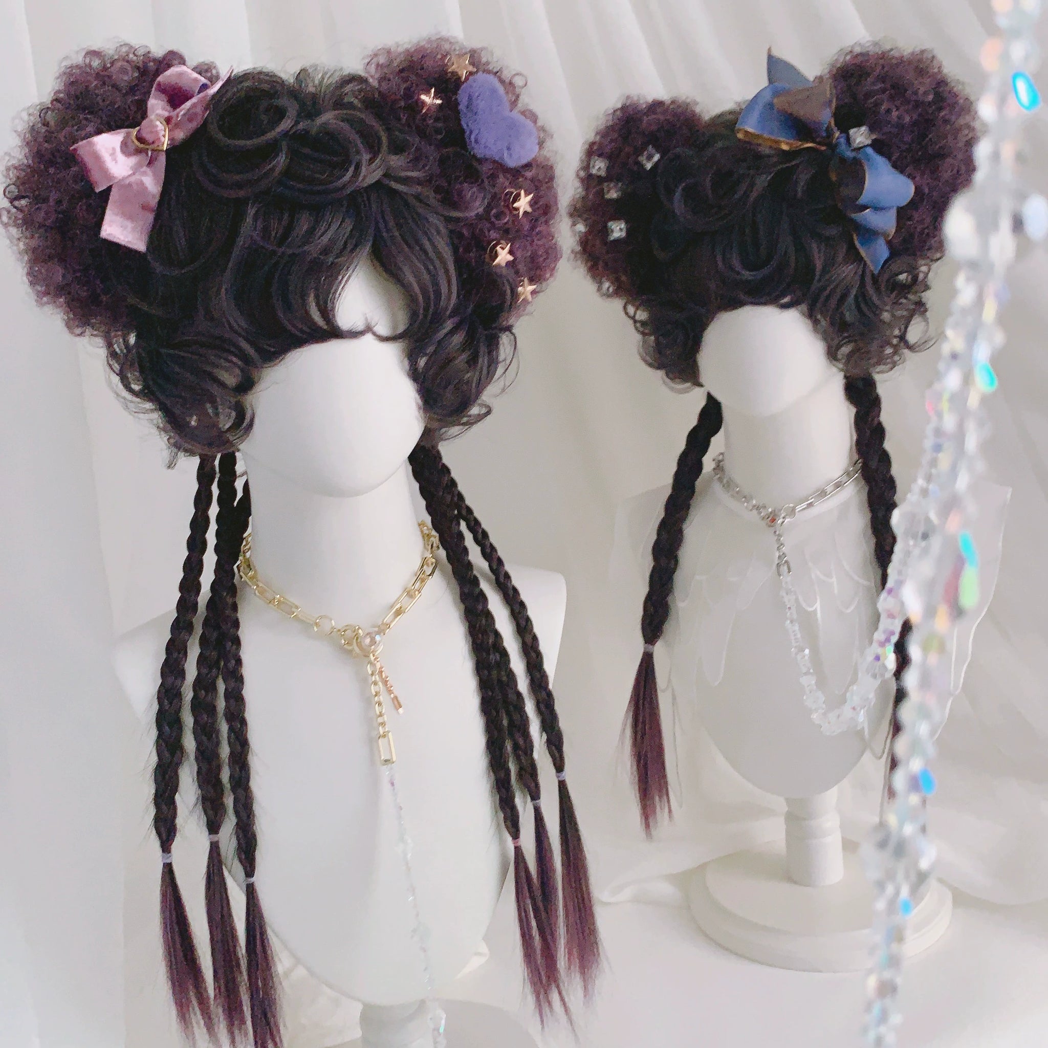 Spot MONKEEP Monkey Bajia, Phantom Circus - Bear Small Curly Hair Short Curly Dough Tiger Clip, Original Wig