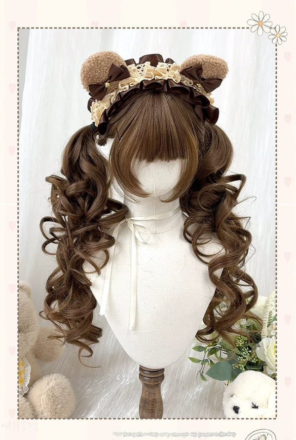Kunkun Fish milk-coffee twin-tail curly wig - additional view 1