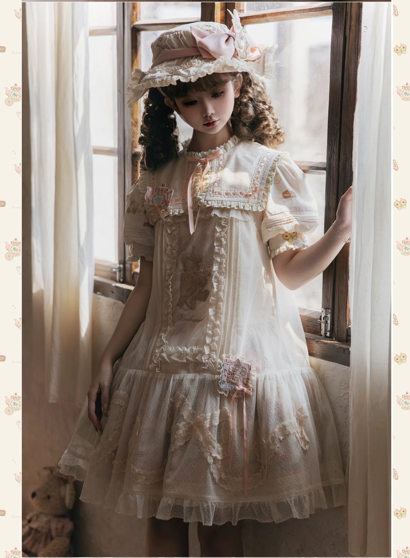 WF - Toy Box - Printed Doll-Style JSK with Pinafore and Apron Options