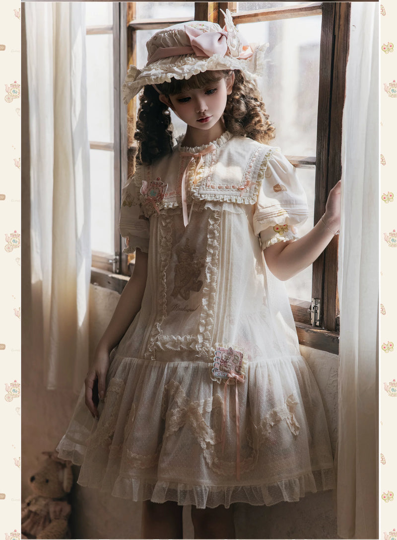 WF - Toy Box - Printed Doll-Style JSK with Pinafore and Apron Options