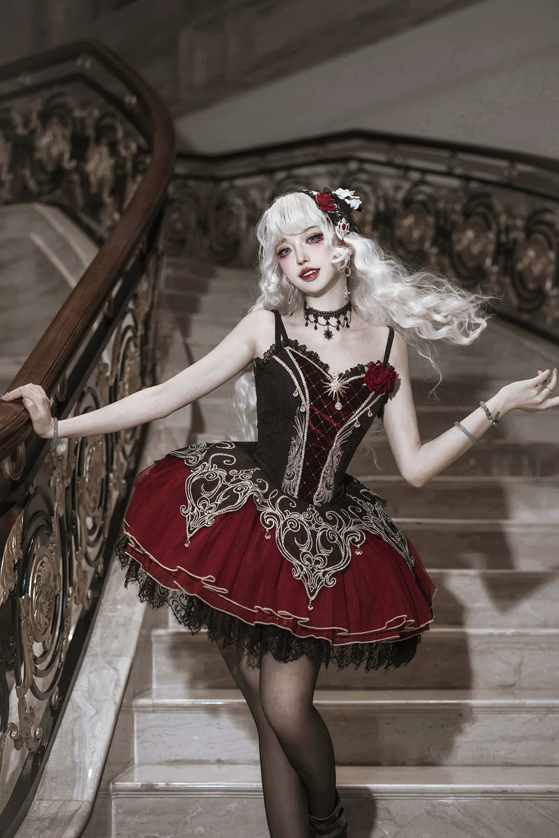 Letters from Unknown Star - Blood Feast - Gothic Lolita JSK Suit Daily Goth Dress