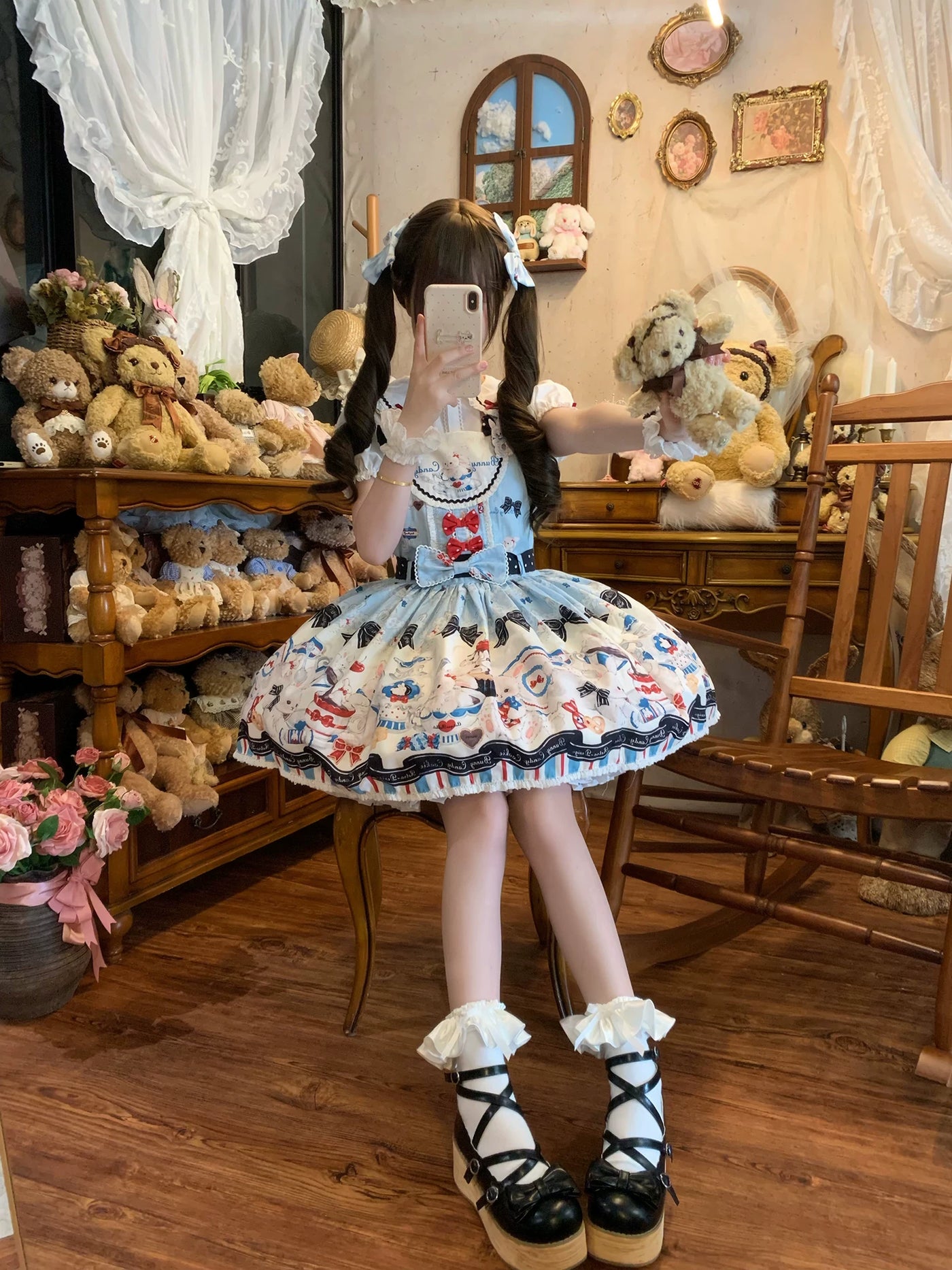 Mystery Rabbit Tea Party - Alice OP / JSK Lolita Dress - detail view 4