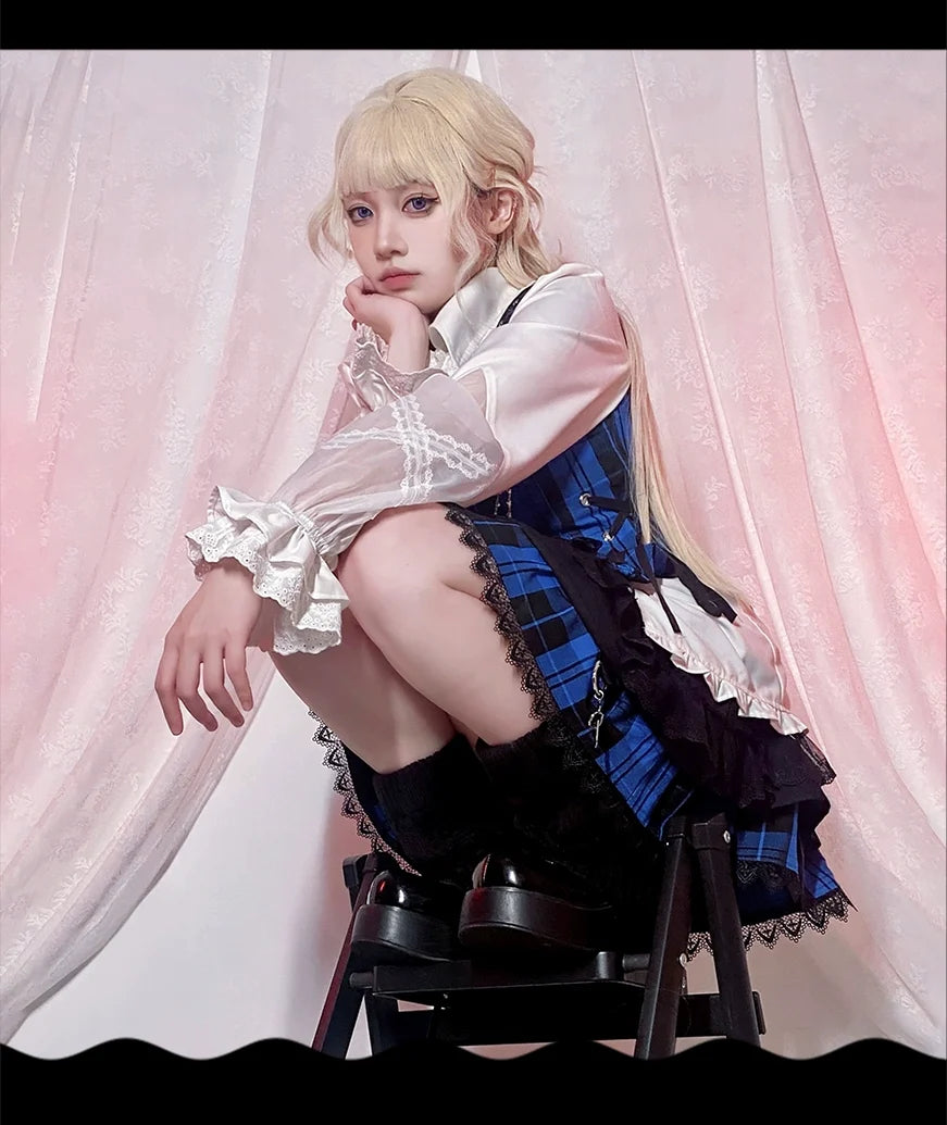 OCELOT - Kalila - Punk Lolita Dress Set Plaid Shorts Set