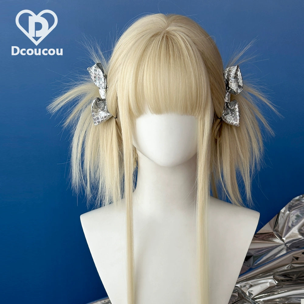 Dcoucou - Y2K Butterfly Hime - 50cm Double Ponytails Messy Style Wig