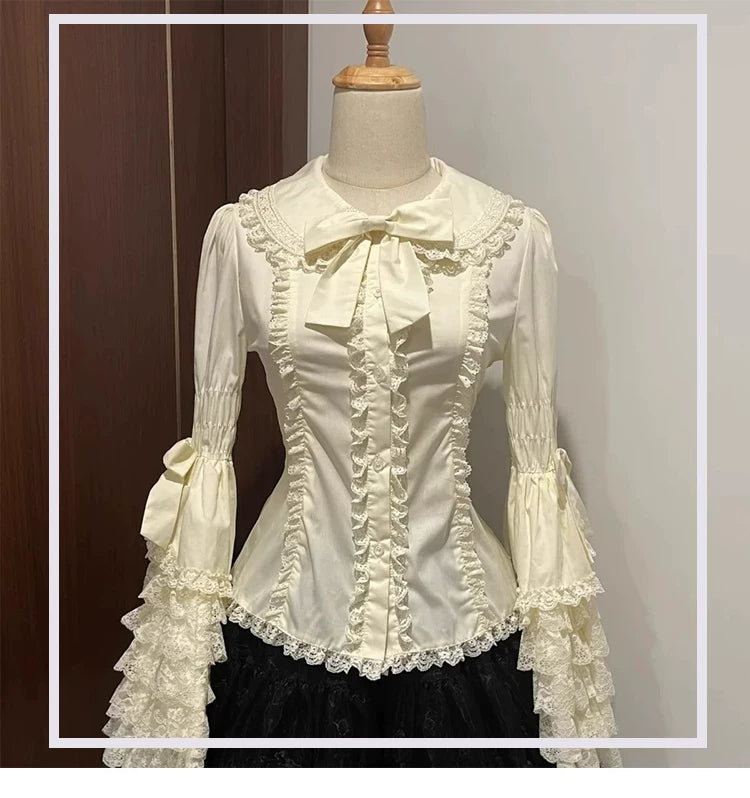 Yueele - Doll Lace Hime Sleeve - Plus-Size Lolita Outfit Set - detail view 6