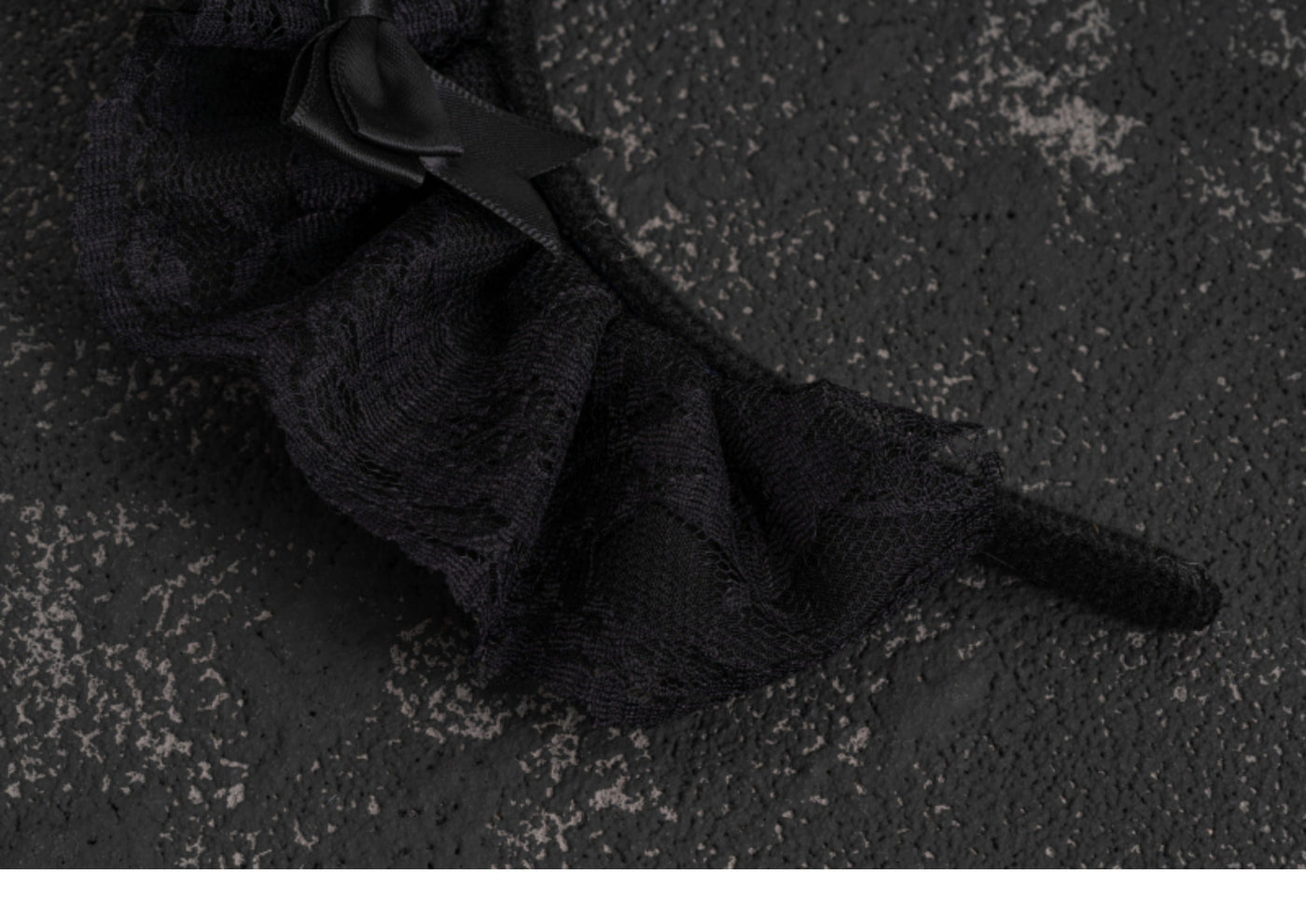 Strange Sugar - Gothic Lolita Lace Black Headband - Headwear