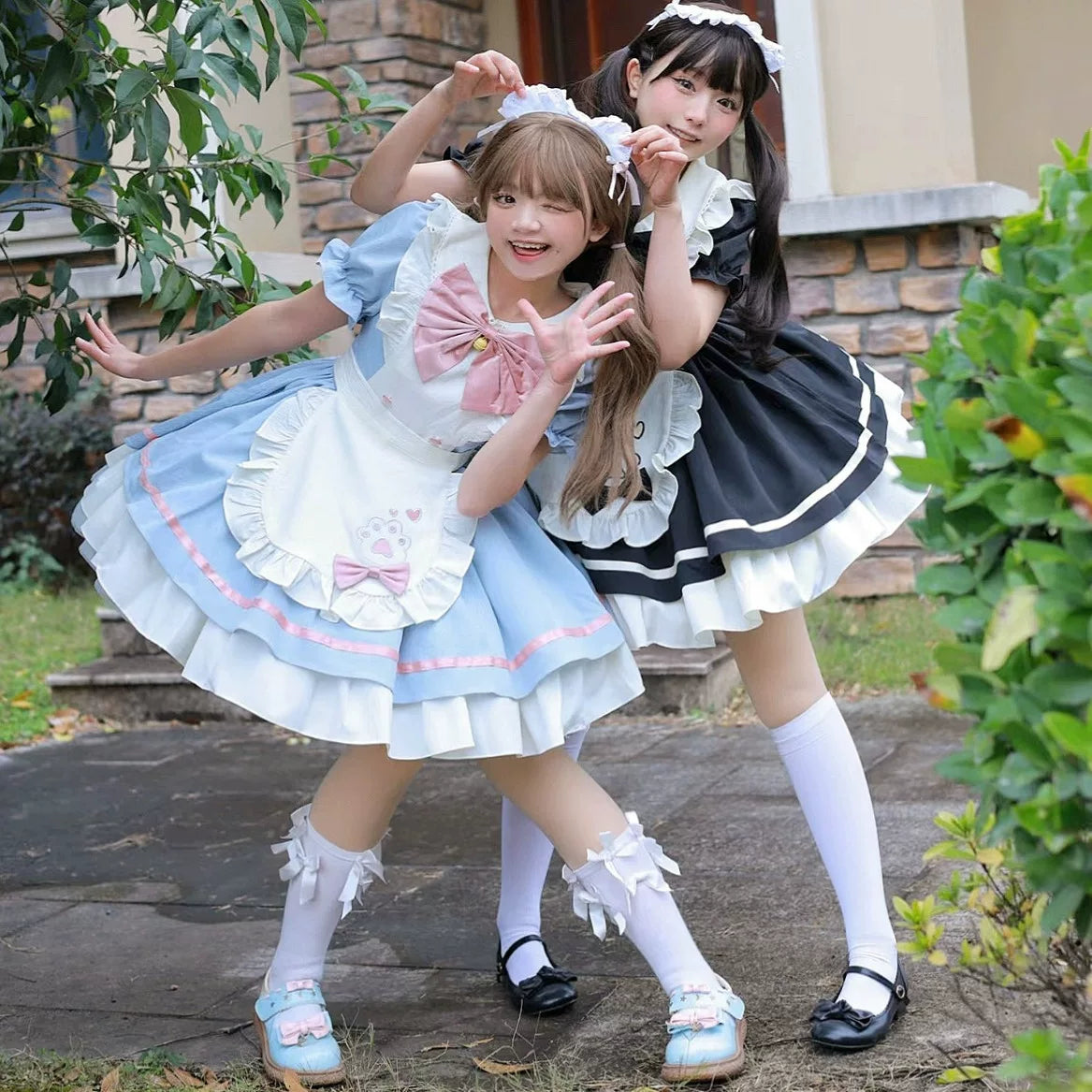 Thousand Wood - Cat Café - OP Dress with Ruffled Apron