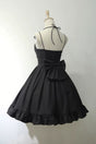 Black dress + large bow + hair accessory bow, full payment, in stock / XS