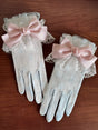 Blue Gloves + Pink Bows