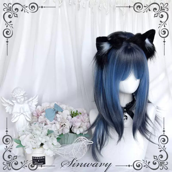 Sinwavy black-blue gradient Y2K wig - view 1