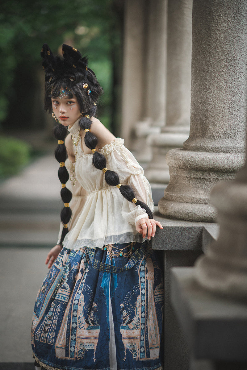 Miss Point - Dusk Bester - Egyptian Lolita Halter Attached Sleeve Blouse