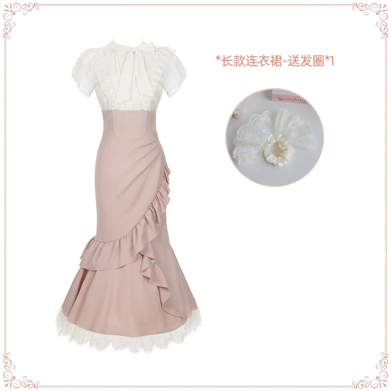 With PUJI - Chinai - Lolita OP Dress, Ruffle Trim & Boned Bodice Detail detail view 7