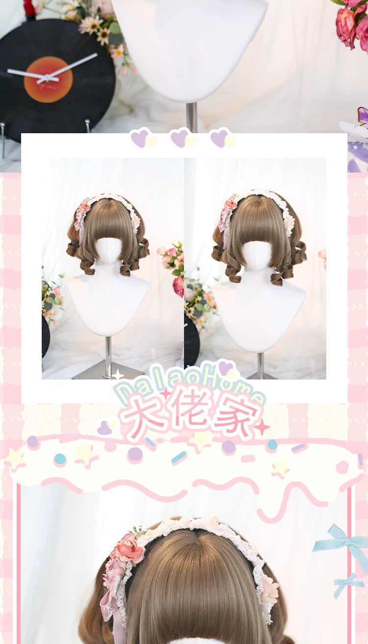 Yunnuo short Roman curl full-head wig - additional view 3