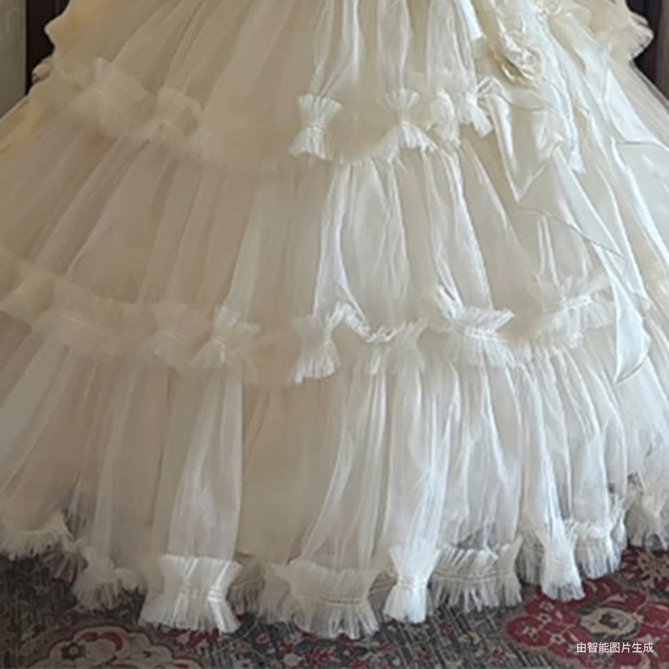 Flora Muse - Lolita Bridal Ball Gown - Off-shoulder champagne formal