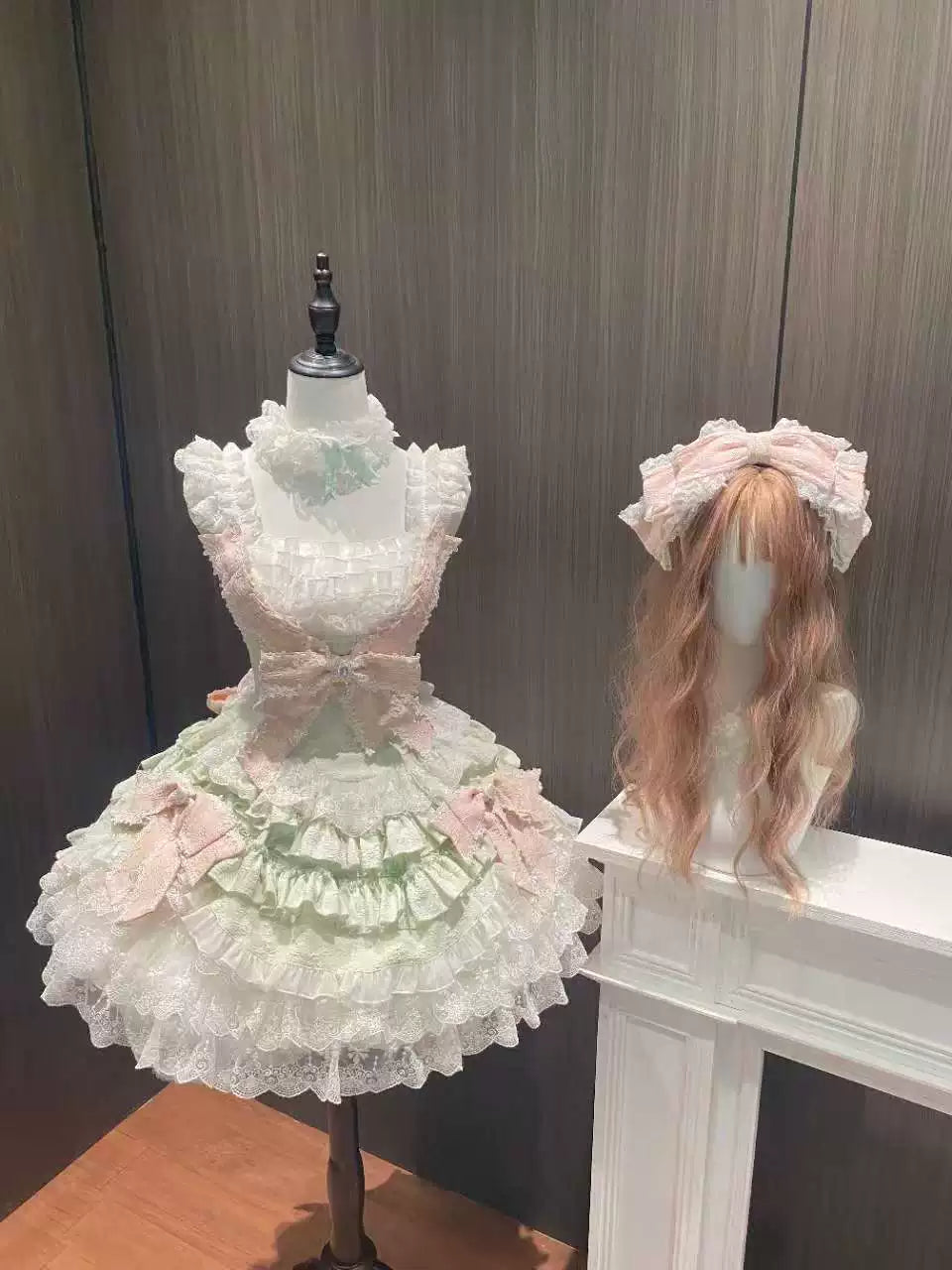 Alice - Dream Bouquet - Lolita Skirt with Tiered Ruffles and Optional Train