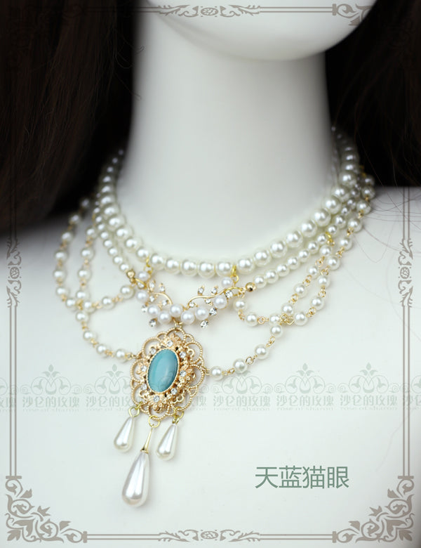 Rose of Sharon - Theresa - Vintage Wedding Lolita Necklace