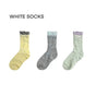 Milky yellow + light gray + milky green, 3-pair set