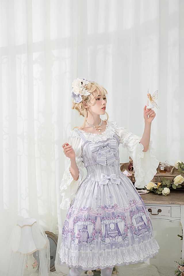 Rose of Sharon - Pearl Chain Lace Bow Lolita Kawaii - Necklace Neckwear